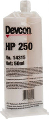 Devcon - 50 mL Cartridge Two Part Epoxy - 65 min Working Time, 3,200 psi Shear Strength, Series HP250 - Exact Tooling