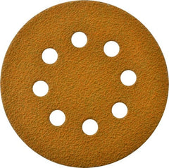 Made in USA - 5" Diam, 40 Grit, Aluminum Oxide Hook & Loop Disc - Coarse Grade, Coated, E Weight Paper Backing, - Exact Tooling