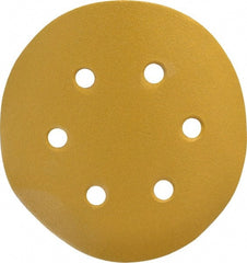 Made in USA - 6" Diam, 120 Grit, Aluminum Oxide Hook & Loop Disc - Fine Grade, Coated, C Weight Paper Backing, - Exact Tooling