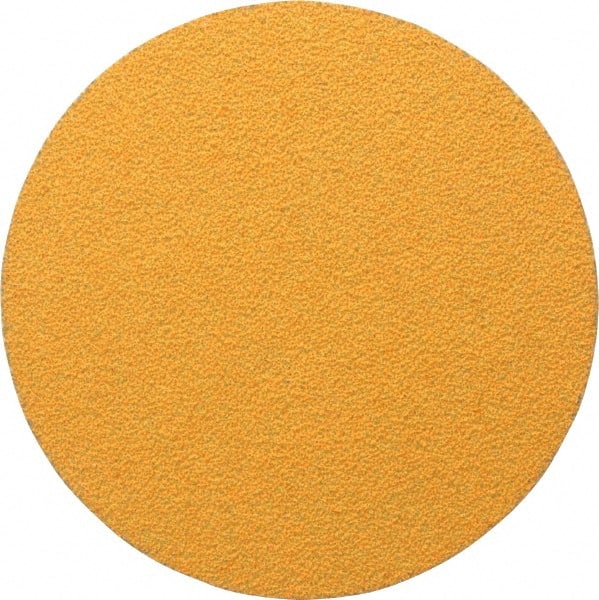 Made in USA - 5" Diam, 40 Grit, Aluminum Oxide Hook & Loop Disc - Coarse Grade, Coated, E Weight Paper Backing, - Exact Tooling