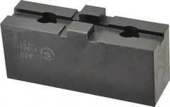 Bison - 15-3/4 to 16" Chuck Capacity, Tongue & Groove Attachment, Square Soft Lathe Chuck Jaw - 1 Jaw, Steel, 3" Btw Mount Hole Ctrs, 5-1/2" Long x 1-21/32" Wide x 1-5/8" High, 1/2" Groove - Exact Tooling