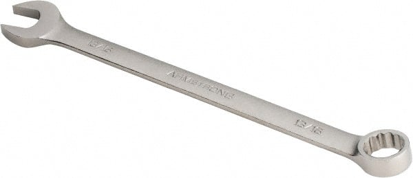Armstrong - 13/16" 12 Point Offset Combination Wrench - 15° Offset Angle, 11-3/4" OAL, Steel, Satin Finish - Exact Tooling