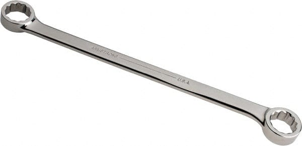 Armstrong - 22mm x 24mm 12 Point Offset Box Wrench - Double End, 13-3/4" OAL, Steel, Chrome Finish, 15° Offset - Exact Tooling