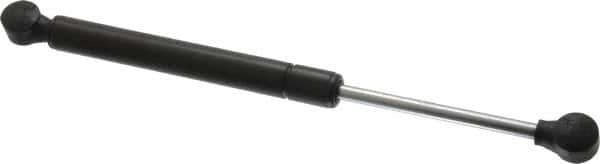Value Collection - 0.32" Rod Diam, 0.75" Tube Diam, 120 Lb Capacity, Fixed Force Gas Spring - 11.9" Extended Length, 3.5" Stroke Length, Plastic Ball Socket, Black Nitride Piston - Exact Tooling
