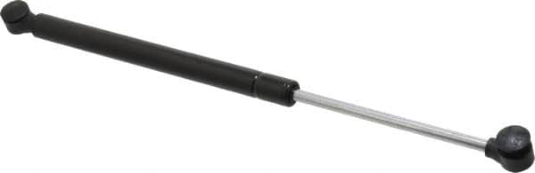 Value Collection - 0.32" Rod Diam, 0.75" Tube Diam, 20 Lb Capacity, Fixed Force Gas Spring - 15.25" Extended Length, 5" Stroke Length, Plastic Ball Socket, Black Nitride Piston - Exact Tooling