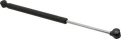 Value Collection - 0.32" Rod Diam, 0.75" Tube Diam, 20 Lb Capacity, Fixed Force Gas Spring - 15.25" Extended Length, 5" Stroke Length, Plastic Ball Socket, Black Nitride Piston - Exact Tooling