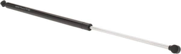 Value Collection - 0.39" Rod Diam, 0.87" Tube Diam, 150 Lb Capacity, Fixed Force Gas Spring - 27.8" Extended Length, 10" Stroke Length, Plastic Ball Socket, Black Nitride Piston - Exact Tooling