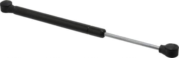 Value Collection - 0.24" Rod Diam, 0.59" Tube Diam, 80 Lb Capacity, Fixed Force Gas Spring - 12" Extended Length, 3.5" Stroke Length, Plastic Ball Socket, Black Nitride Piston - Exact Tooling