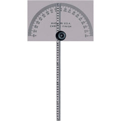 Mitutoyo - Round & Rectangular Head Protractors Head Type: Square Head Blade Length (Inch): 6 - Exact Tooling