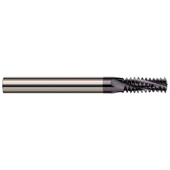 Harvey Tool - 6-32 Internal/External 32 TPI 1/8" Shank 3-Flute Solid Carbide Helical Flute Thread Mill - Exact Tooling