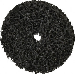 3M - 4" Very Coarse Grade Silicon Carbide Deburring Disc - 1/2" Center Hole, Arbor Connection, Black, 6,000 Max RPM - Exact Tooling