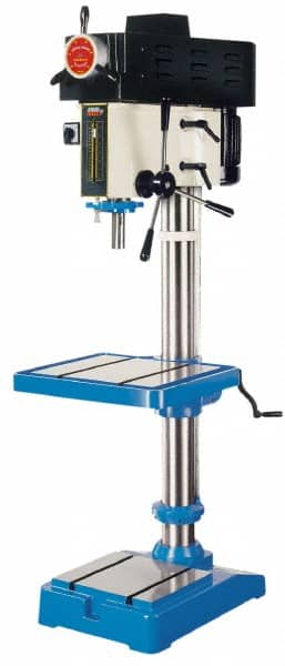 Vectrax - 20" Swing, Variable Speed Pulley Drill Press - Variable Speed, 2 hp, Three Phase - Exact Tooling