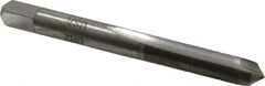 Made in USA - 1/4-72 UNS, 2 Flute, Bright Finish, High Speed Steel Spiral Point Tap - Plug Chamfer, Right Hand Thread, 2-1/2" OAL, 1" Thread Length - Exact Tooling