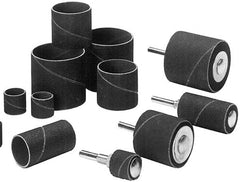 Made in USA - 50 Grit Aluminum Oxide Coated Spiral Band - 2" Diam x 1-1/2" Wide, Coarse Grade - Exact Tooling