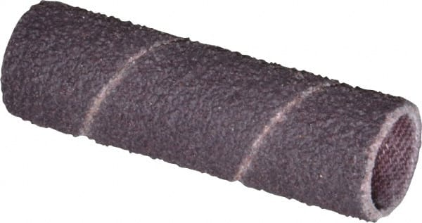 Made in USA - 50 Grit Aluminum Oxide Coated Spiral Band - 1/2" Diam x 2" Wide, Coarse Grade - Exact Tooling