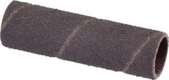 Made in USA - 80 Grit Aluminum Oxide Coated Spiral Band - 1/2" Diam x 2" Wide, Medium Grade - Exact Tooling