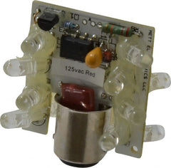 Eaton Cutler-Hammer - LED Lamp, Red, Steady, Stackable Tower Light Module - 120 VAC/VDC, 24 Milliamp, IP65 Ingress Rating, 4, 13, 4X NEMA Rated, Base Mount - Exact Tooling