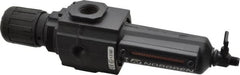 Norgren - 1/2" NPT Port Intermediate 1 Piece Filter/Regulator FRL Unit - Metal Bowl, 123 SCFM, 250 Max psi, 9.95" High x 2.68" Long, Manual Drain - Exact Tooling
