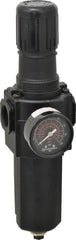 Norgren - 3/4" NPT Port Standard 1 Piece Filter/Regulator FRL Unit - Metal Bowl, 212 SCFM, 250 Max psi, 11.93" High x 3.15" Long, Automatic Drain - Exact Tooling