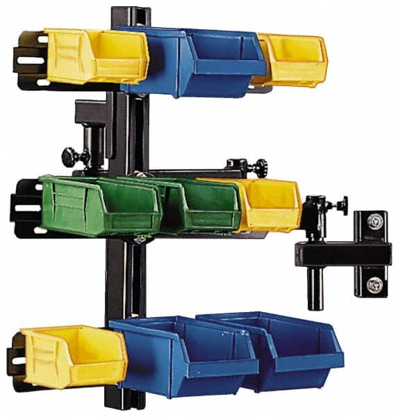 Qualtech - Steel Workbench & Workstation Bin Rack - 24" High, Use with Hubbell Workbenches - Exact Tooling