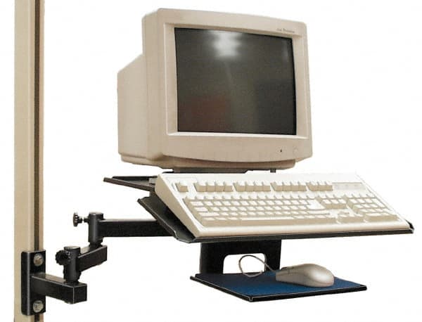 Qualtech - Steel Workbench & Workstation Combo Computer/Keyboard Tray - Use with Hubbell Workbenches - Exact Tooling
