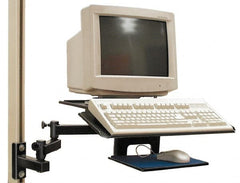 Qualtech - Steel Workbench & Workstation Combo Computer/Keyboard Tray - Use with Hubbell Workbenches - Exact Tooling