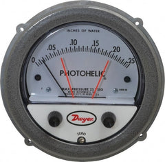 Dwyer - 25 Max psi, 4% Accuracy, NPT Thread Photohelic Pressure Switch - 1/8 Inch Thread, 1/4 Inch Water Column, 120°F Max - Exact Tooling