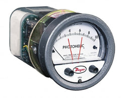 Dwyer - 25 Max psi, 2% Accuracy, NPT Thread Photohelic Pressure Switch - 1/8 Inch Thread, -1/2 to 1/2 Inch Water Column, 120°F Max - Exact Tooling