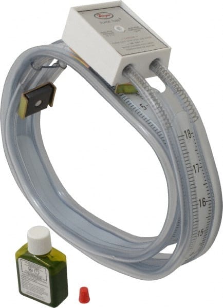Dwyer - 50 Max psi, Slack Tube Manometer - -18 to 18 Inch Water Column, 130°F Max - Exact Tooling