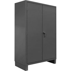 Durham - 4 Shelf Locking Storage Cabinet - Steel, 48" Wide x 24" Deep x 78" High, Gray - Exact Tooling