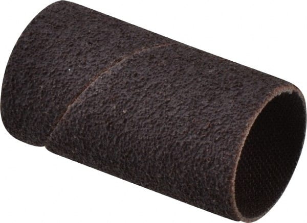 Made in USA - 50 Grit Aluminum Oxide Coated Spiral Band - 1" Diam x 2" Wide, Coarse Grade - Exact Tooling