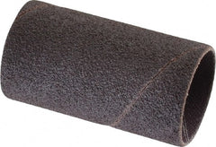 Made in USA - 80 Grit Aluminum Oxide Coated Spiral Band - 1" Diam x 2" Wide, Medium Grade - Exact Tooling