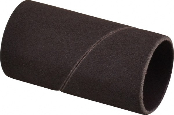 Made in USA - 120 Grit Aluminum Oxide Coated Spiral Band - 1" Diam x 2" Wide, Fine Grade - Exact Tooling