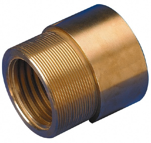 Keystone Threaded Products - 3.38" Long, 3.06" High, 1.56" Thread Length, Bronze, Right Hand, Round, Precision Acme Nut - 3.137-12 Thread Size, 2C Class of Fit - Exact Tooling