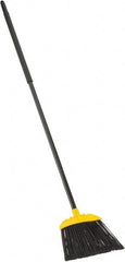 Rubbermaid - 10" Wide, Black Polypropylene Bristles, Metal Handle, Angled Broom - Flagged, Water Resistant - Exact Tooling