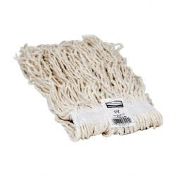 Rubbermaid - 1" White Head Band, Small Rayon Cut End Mop Head - 4 Ply, Side Loading Connection, Use for Finishing - Exact Tooling