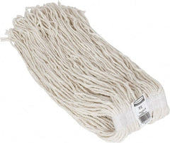 Rubbermaid - 1" White Head Band, X-Large Rayon Cut End Mop Head - 4 Ply, Side Loading Connection, Use for Finishing - Exact Tooling