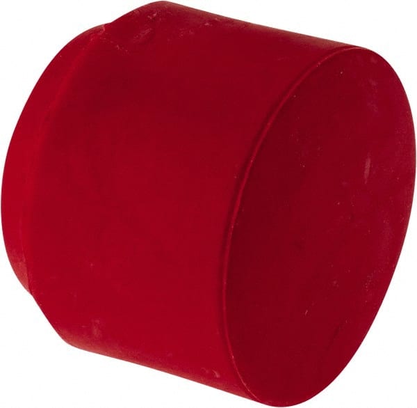 Made in USA - 2" Face Diam, Grade Medium, Red Hammer Replacement Tip - Vinyl - Exact Tooling