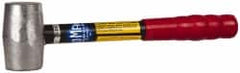 No-Mar - 3 Lb Head 3/4" Face Lead Hammer - 10" OAL, Vinyl Handle - Exact Tooling