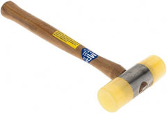 No-Mar - 1-1/4 Lb Head 1-1/2" Face Steel Hammer - Wood Handle - Exact Tooling