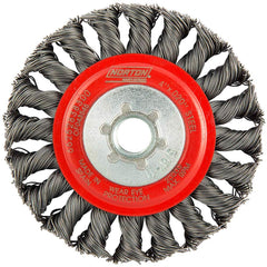 Norton - 4" OD, 5/8-11 Arbor Hole, Knotted Carbon Wheel Brush - Exact Tooling
