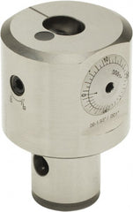 Parlec - 64mm Body Diam, Manual Single Cutter Boring Head - 2mm to 48mm Bore Diam, 5/8" Bar Hole Diam - Exact Tooling