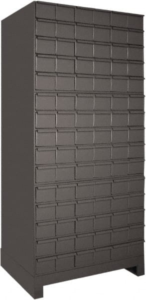 Durham - 90 Drawer, Small Parts Steel Storage Cabinet - 14" Deep x 35" Wide x 63" High - Exact Tooling
