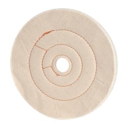 Dico - 8" Diam x 1/2" Thick Unmounted Buffing Wheel - Cushion Sewn, 1" Arbor Hole, Medium Density - Exact Tooling