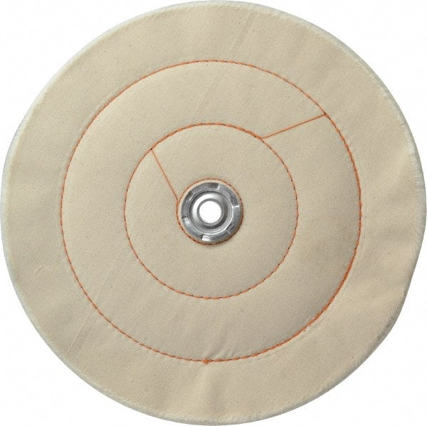 Dico - 10" Diam x 1/2" Thick Unmounted Buffing Wheel - Cushion Sewn, 1" Arbor Hole, Medium Density - Exact Tooling