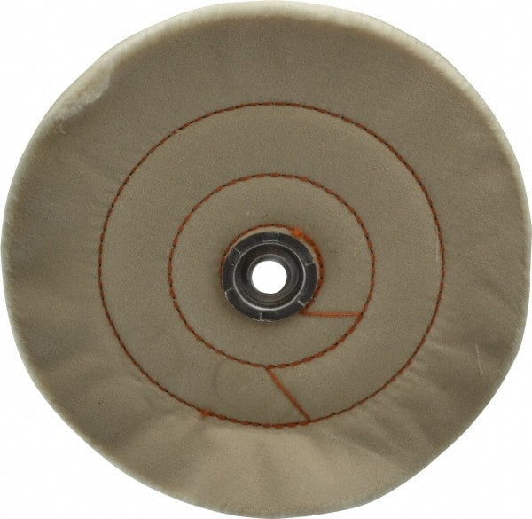 Dico - 8" Diam x 3/4" Thick Unmounted Buffing Wheel - Cushion Sewn, 1/2" Arbor Hole, Medium Density - Exact Tooling