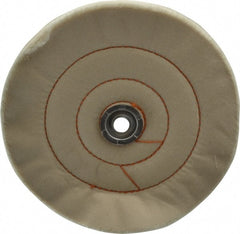 Dico - 8" Diam x 3/4" Thick Unmounted Buffing Wheel - Cushion Sewn, 1/2" Arbor Hole, Medium Density - Exact Tooling