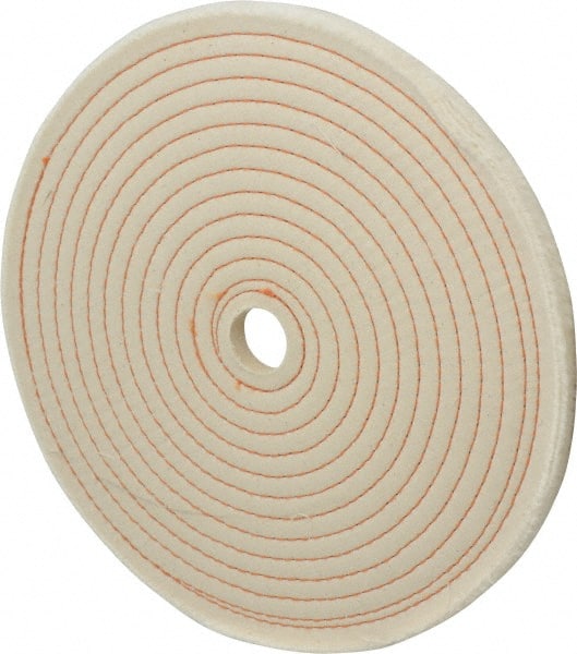 Dico - 10" Diam x 1/2" Thick Unmounted Buffing Wheel - Spiral Sewn, 1/2" Arbor Hole, Coarse Grade - Exact Tooling