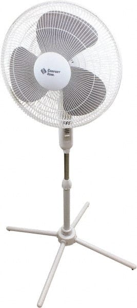 Comfort Zone - 16" Blade, 445 Max CFM, Standing Fan - 0.42 Amps, 120 Volts, 3 Speed - Exact Tooling