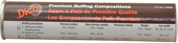 Dico - 1/4 Lb White Rouge Compound - White, Use on Ferrous Metals & Non-Ferrous Metals - Exact Tooling